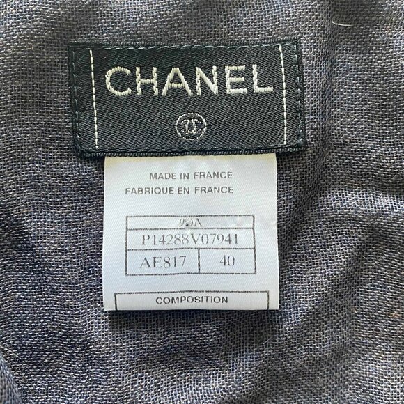 CHANEL Vintage 90s Mohair Wool Blend Maxi Skirt Size EU40/US8 Dark Fairy Grunge - Picture 3 of 15